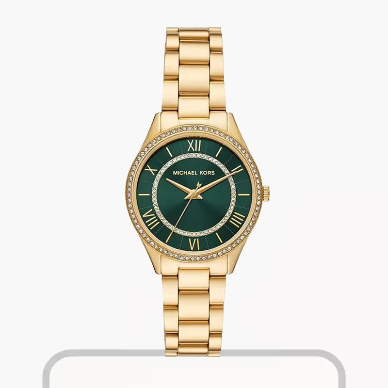 Michael Kors Lauryn Green Dial Ladies Watch- MK4737